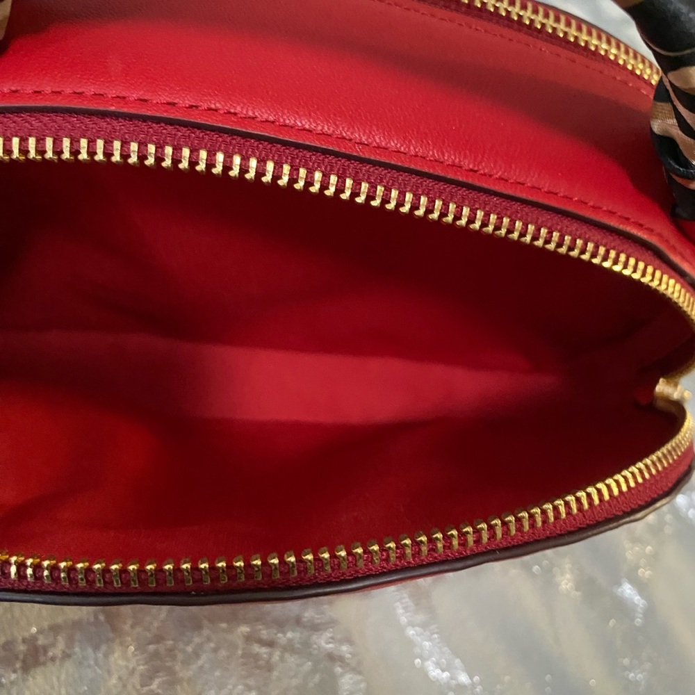 Serena Satchel with Linear Quilting and FREE twilly style scarf - Picture 7 of 13